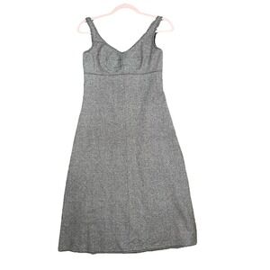 J Crew Y2K Tweed Sheath Dress‎ Brown Lined Wool Bland Women's Size 2 Career